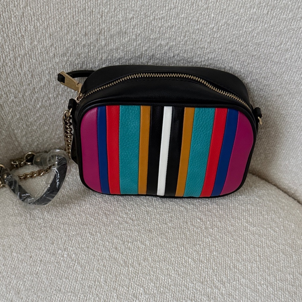 INC Colorful Striped Women's Crossbody Bag